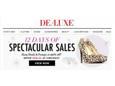 Dealuxe Canada: Coupon Code for 20% Off Heels and Pumps (Dec 20)
