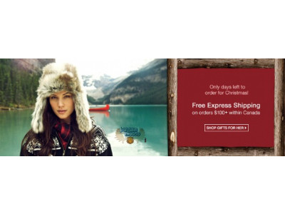 Roots Canada: Save 25% Off Accessories & Free Express Shipping With $100 Purchase
