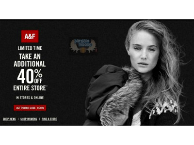 Abercrombie and Fitch Canada: Save 40% Off Entire Store with Coupon Code