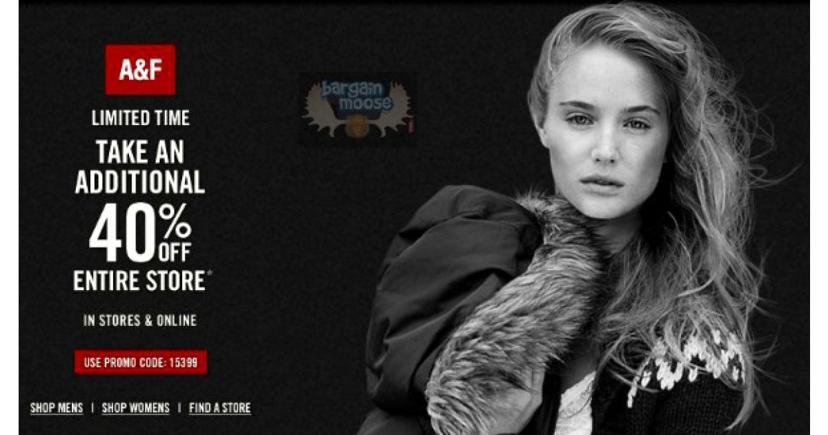 Abercrombie and Fitch Canada Save 40 Off Entire Store with Coupon Code