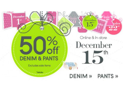 Addition Elle: Save 50% Off Denim and Pants One Day Only 15th December