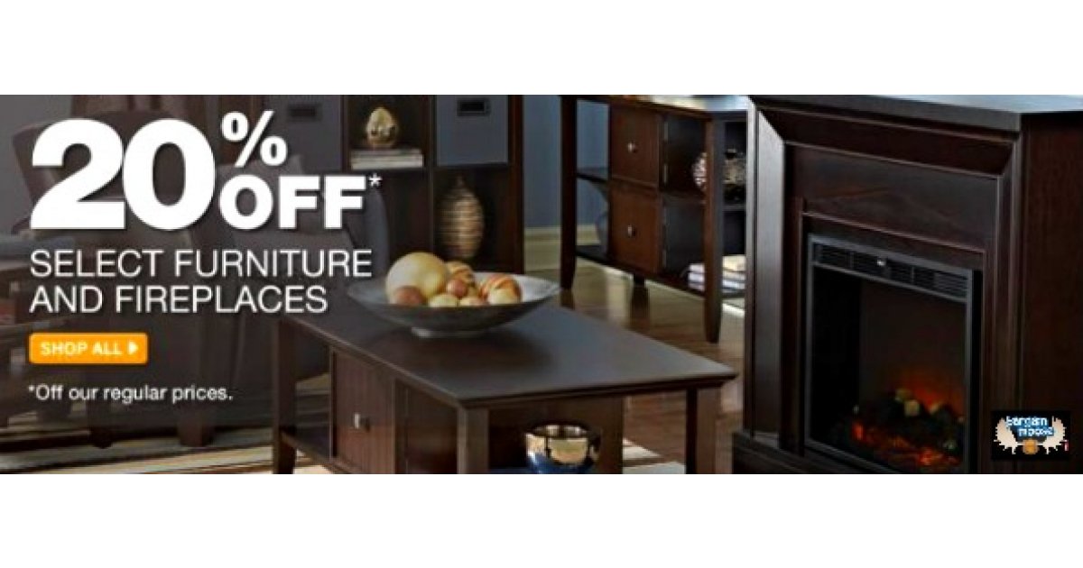 Home Depot Canada Online Sale, 20 Off Furniture and Fire Places Plus