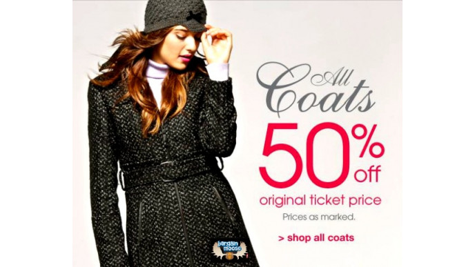 Rickis Canada: All Coats 50% Off Original Price and 70% Off Clearance Items