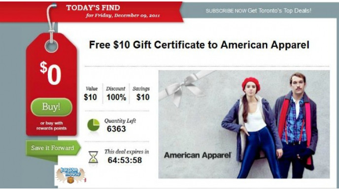 Fab Find: Free $10 Gift Card to American Apparel