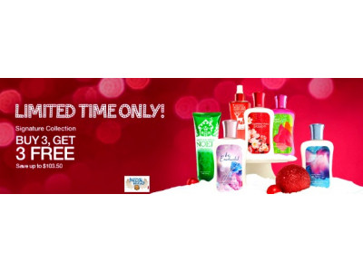 Bath and Body Works Canada: Buy 3 Get 3 Free, Signature Collections