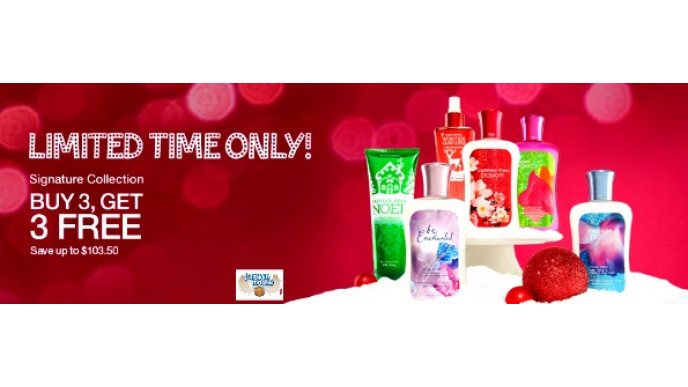 Bath and Body Works Canada: Buy 3 Get 3 Free, Signature Collections