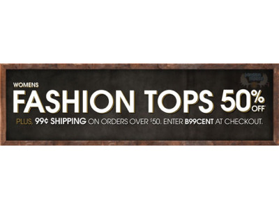 Bootlegger Canada: Save 50% Off Women's Fashion Tops & $0.99 Shipping