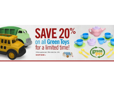 Chapters Canada: 20% Off Green Toys