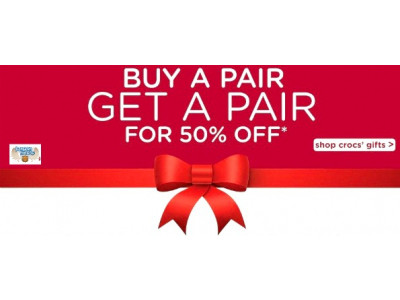 Crocs Canada: Buy a Pair Get a Pair 50% Off sitewide 