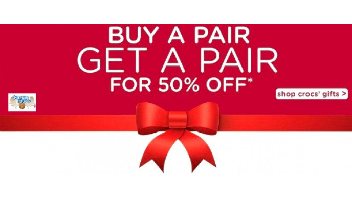 Crocs Canada: Buy a Pair Get a Pair 50% Off sitewide