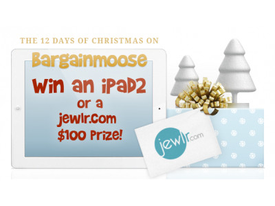 Day 12 Christmas Contest: Win $100 Jewlr.com Prize & Extra iPad 2 Contest Entries! 