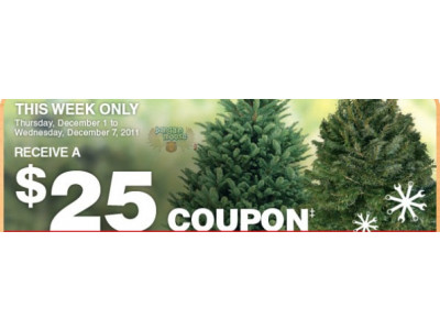 Home Depot Canada: Buy A Christmas Tree & Get $25 To Spend In January