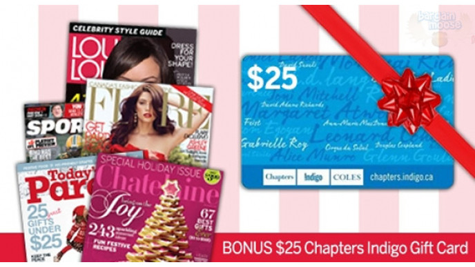 For $32: Get Chapters $25 Gift Card & 2 Rogers Magazine Subs @ rdeals.ca