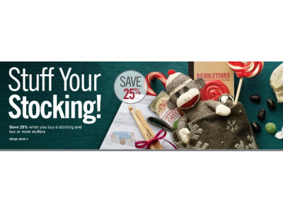 Chapters Canada: Buy A Stocking And 2 Stuffers For 25% Off