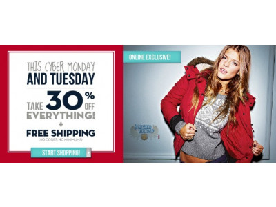 Garage Canada Cyber Monday 2 Day Special Save 30% Off All Orders & Free Shipping Nov 28-30