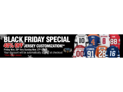 Ice Jerseys: Black Friday Customization Sale