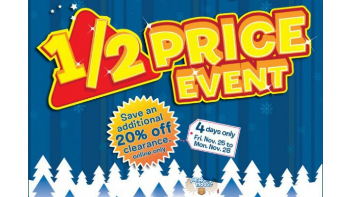 Toys R Us Canada:Black Friday Weekend Half Price Event Nov 25-28