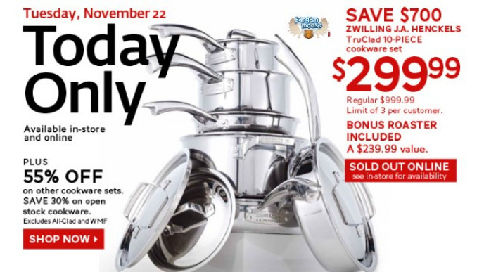 The Bay Canada: 1 Day Sales Nov 22 - Dec 23 (EXPIRED)