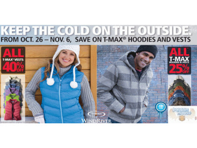 Mark’s: 40% Off T-Max Vests; 25% Off Hoodies