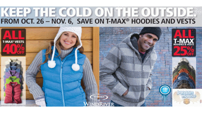Mark’s: 40% Off T-Max Vests; 25% Off Hoodies