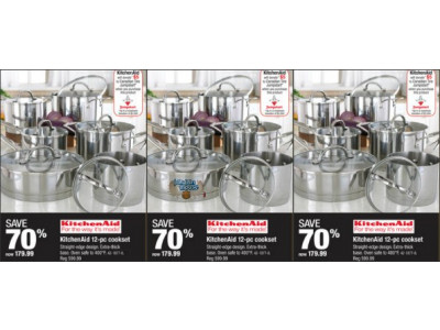 Canadian Tire: KitchenAid 12-piece Straightedge Cookware Set $179.99 (Orig. $599.99)