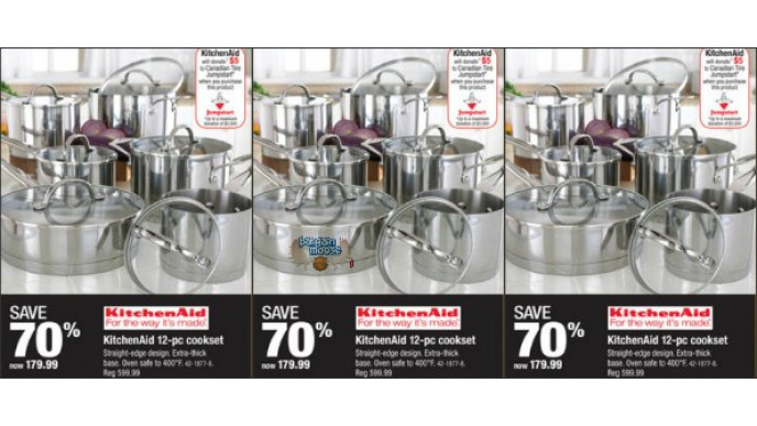 Canadian Tire: KitchenAid 12-piece Straightedge Cookware Set $179.99 (Orig. $599.99)