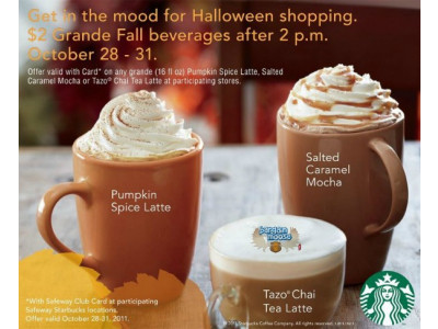 Safeway Starbucks: $2 Grande Drinks After 2 pm