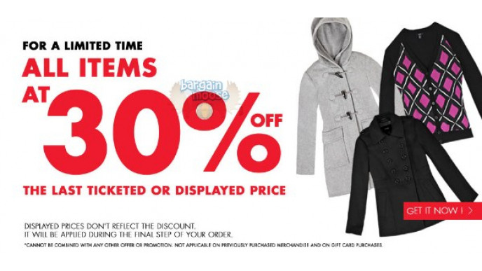 Jacob.ca: New Shopping Online + 30% Off