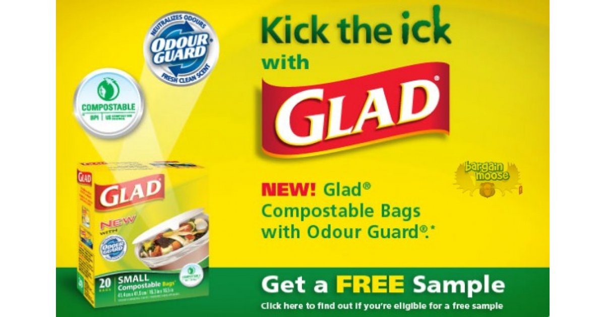 Canadian Freebie GLAD Compostable Bags Sample