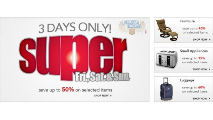 Sears Canada: Super Fri, Sat & Sun - Up to 50% Off