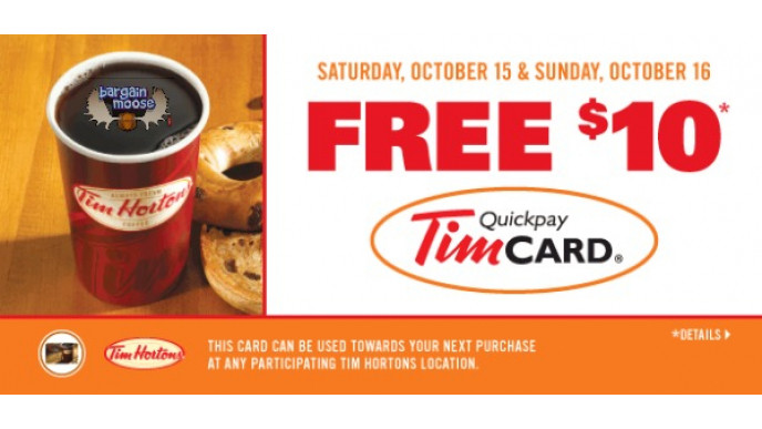 Shoppers Drug Mart: $10 Tim Card With $50 Spend (15-16 Oct)