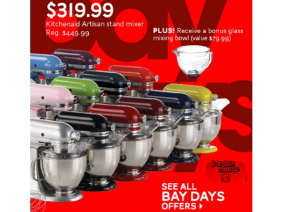 The Bay: KitchenAid Artisan Mixer With Bonus Gift Only $319.99