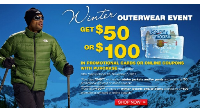 Sport Chek Canada: $50-$100 Gift Card With Winter Outerwear Purchase