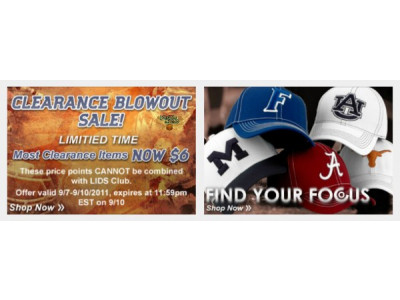Lids Canada: Much of Clearance Sale Reduced to $6