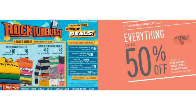 Old Navy & The Gap: Thanksgiving Weekend Sales