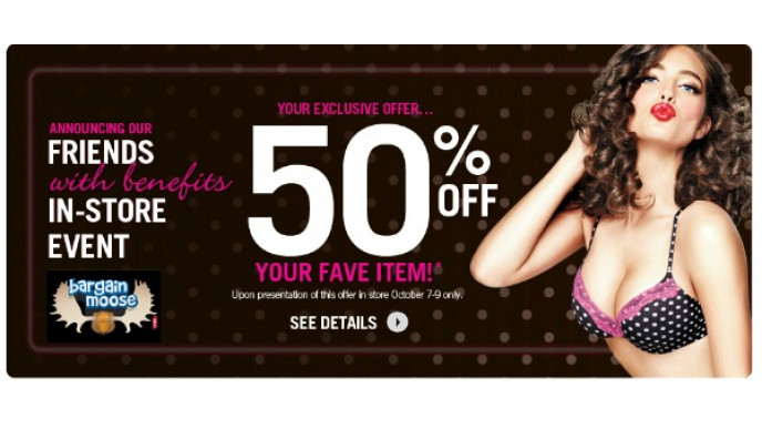 La Senza: 50% Off Any Item Printable Coupon