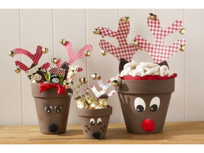 DIY: Cute Clay Pot Reindeer!