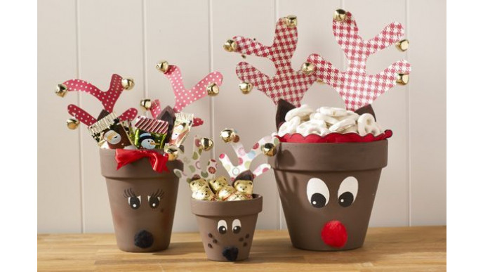 DIY: Cute Clay Pot Reindeer!