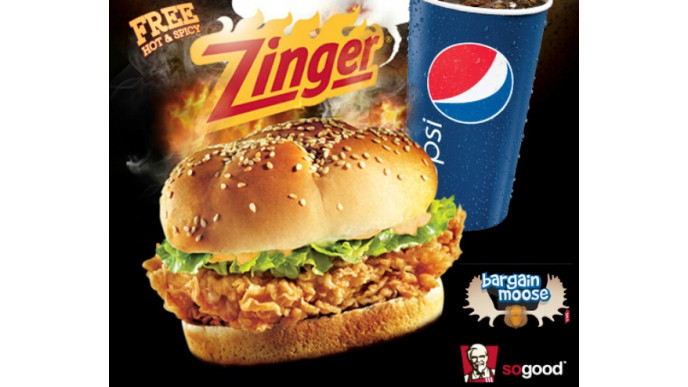 Like KFC On Facebook And Get A Free Zinger (Oct 3-16) With Drink Purchase