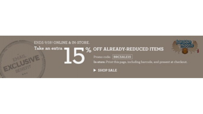 Banana Repulic Canada: Extra 15% Off Sale Items