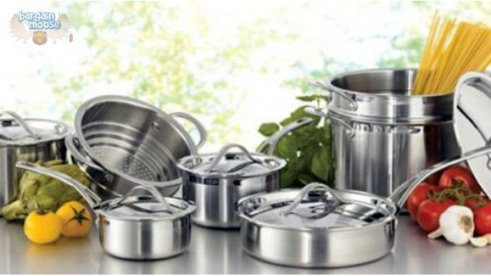 Sears Canada: Heritage 12 Piece Stainless Steel Cookware Set - Save $400