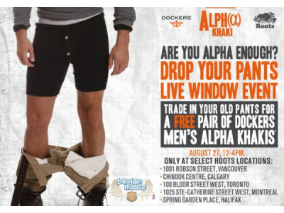 Roots Canada: Free Dockers Alpha Khakis With Trade In (Aug 27)