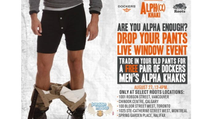 Roots Canada: Free Dockers Alpha Khakis With Trade In (Aug 27)