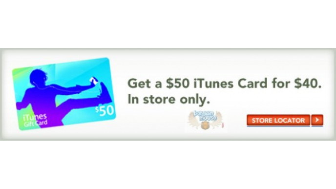 Sears Canada: $50 itunes Card for $40 (in store)