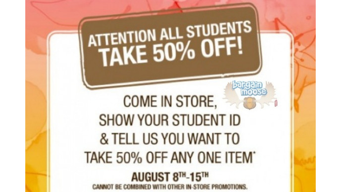 Body Shop Canada: Students Save 50% Off One Item