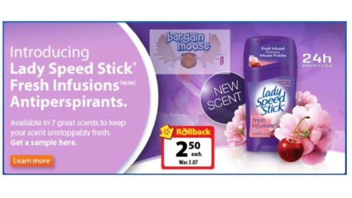 Canadian Freebies: Free Sample Of Lady Speed Stick