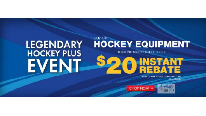 Sport Chek Canada: $20 Instant Rebate With $99.99 Hockey Purchase & Free Skate Sharpening