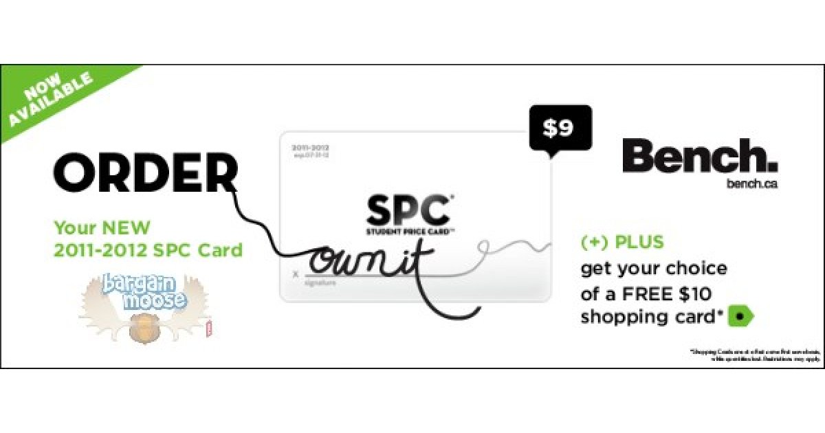 Student Price Card 20112012