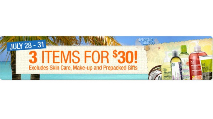 The Body Shop Canada: 3 for $30 Sale