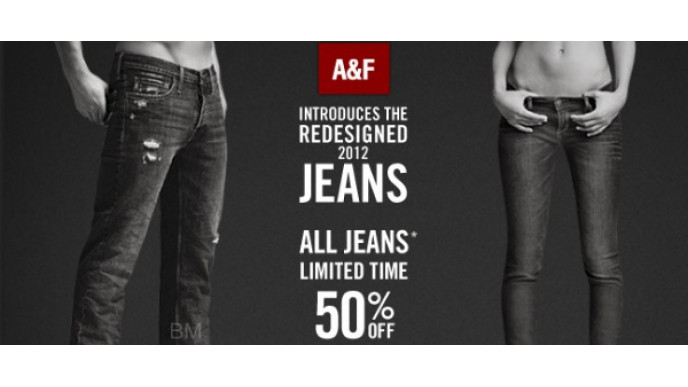 Abercombie & Fitch: 50% Off All Reg. Jeans